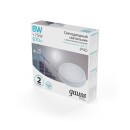 Светильник LED Gauss IP40 D135*33 8W 670lm 4000K 200-240V HALL круглый с оптико-акустическим сенсором  (193411208-OAS) 