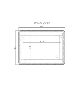 Зеркало с подсветкой Домино Дублин Sansa 800х600 GL7017Z
