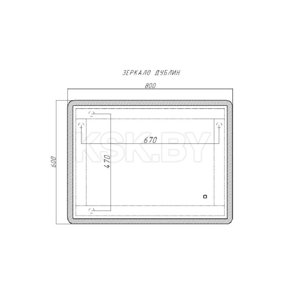 Зеркало с подсветкой Домино Дублин Sansa 800х600 GL7017Z (GL7017Z) 