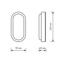 Светильник светодиодный Gauss LITE IP65  200*98*46 15W 1200lm 6500K 200-240V ЖКХ овал  (161418315) 