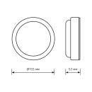 Светильник LED Gauss LITE IP65  D155*52 15W 1100lm 4000K 200-240V ЖКХ круглый c оптико-акустич. сенсором.  (126418215-S) 