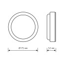 Светильник светодиодный Gauss LITE IP65  D175*52 20W 1520lm 4000K 200-240V ЖКХ круглый  (126418220) 