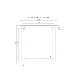 Зеркало с подсветкой Домино Минск Sansa 700х700 GL7039Z