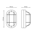 Светильник НБП IP54 212х105х85 мм овал с решеткой под лампу Е27 max 60W Gauss 926602216 (926602216) 