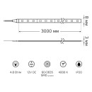 Лента Gauss Basic LED 2835/60 12V 4,8W/m 312lm/m 4000K 8mm IP20 3m  (BT004) 