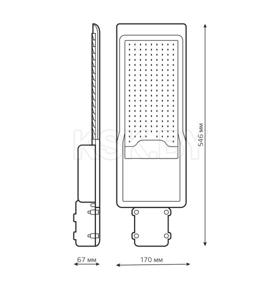 Светильник уличный LED Avenue IP65 150W 15 000lm 5000K 190-250V КСС 