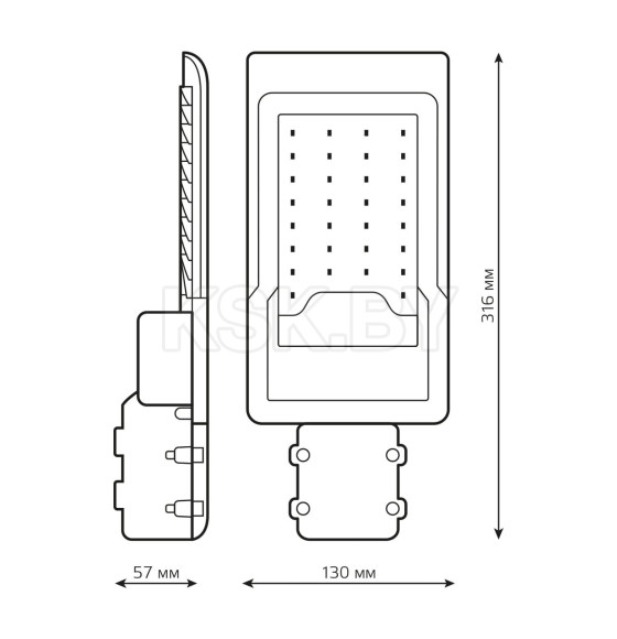 Светильник уличный LED Avenue G2 IP65 30W 3000lm 3000K 190-250V КСС 