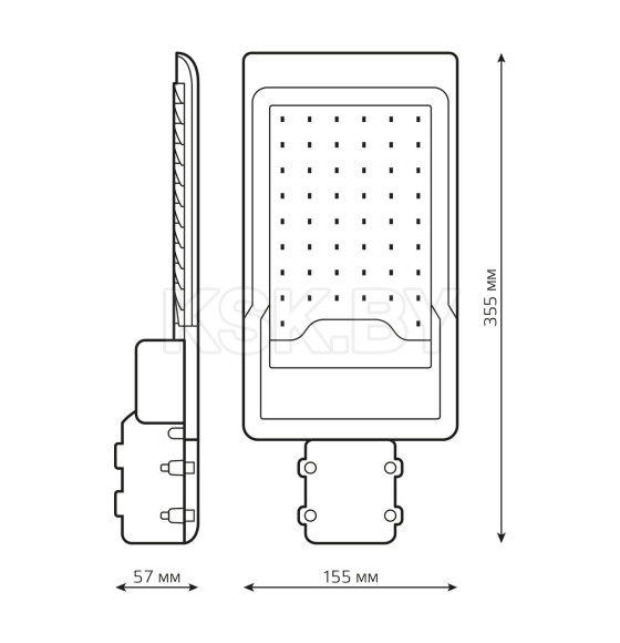 Светильник уличный LED Avenue IP65 50W 5000lm 5000K 190-250V КСС 