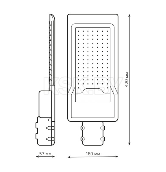 Светильник уличный LED Avenue G2 IP65 100W 10000lm 3000K 190-250V КСС 