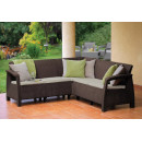 Диван угловой Keter Corfu II Relax (без столика), коричневый (258950) 