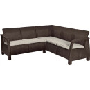 Диван угловой Keter Corfu II Relax (без столика), коричневый (258950) 