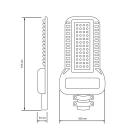 Светильник уличный LED Qplus IP65 120W 14400lm 5000K 120-260V КСС "Ш" 535х260х64 мм Gauss 629535320