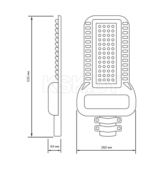 Светильник уличный LED Qplus IP65 150W 18000lm 5000K 120-260V КСС 