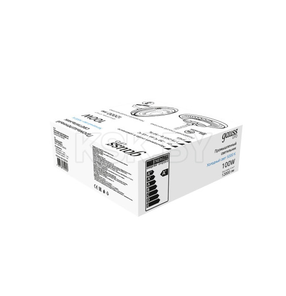 Светильник промышленный LED UFO IP65 100W 12000lm 5000K 175-265V 230х88 мм Gauss 821536300 (821536300) 