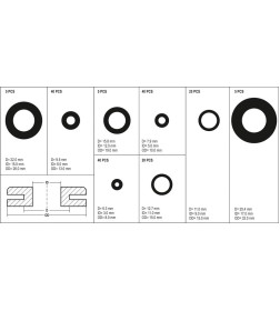 Набор сальников 180 шт. YATO