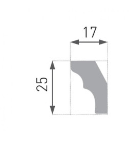 Багет "LUX" потолочный E- 2 (25/17)