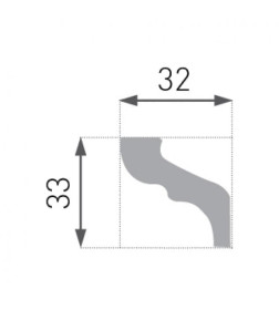 Багет "LUX" потолочный E- 6(а) (33/32)