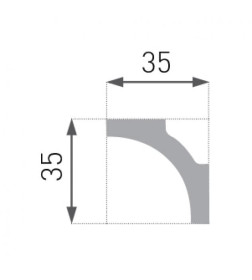 Багет "LUX" потолочный E-11(а) (35/35)
