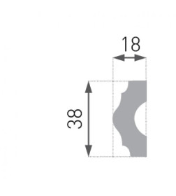 Багет "LUX" потолочный E-18 (38/18)