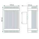 Светильник садово-парковый настенный архитектурный 2хGU10, 50W IP54 100х105х300 мм Gauss Enigma GD162 (GD162) 