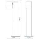 Светильник садово-парковый ландшафтный столб 35W, GU10, IP54 163х110х440 мм Gauss Sonata GD156 (GD156) 