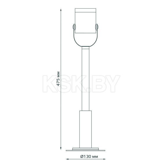 Светильник садово-парковый ландшафтный 35W, GU10, IP54 90х70х475 мм Gauss Sonata GD154 (GD154) 