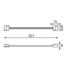 Набор коннекторов для светодиодной ленты 8 мм 3528/3014/2835 IP65 Gauss Basic BT435