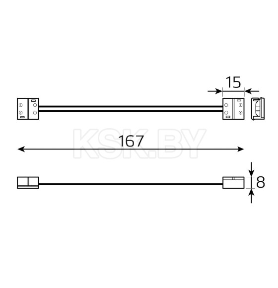 Набор коннекторов для светодиодной ленты 8 мм 3528/3014/2835 IP65 Gauss Basic BT435 (BT435) 