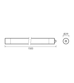 Светильник светодиодный Gauss IP65 1500*29*29мм 36Вт 3650lm 6500К COMPACT линейный матовый 1/30