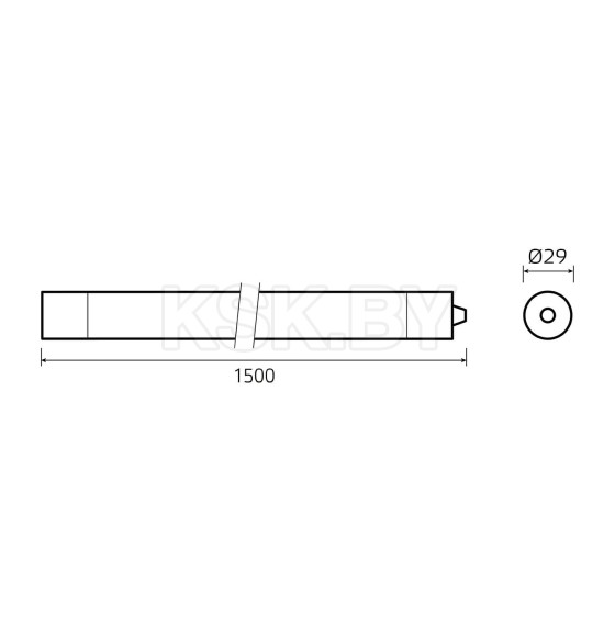 Светильник светодиодный Gauss IP65 1500*29*29мм 36Вт 3650lm 4000К COMPACT линейный матовый 1/30 (143424236) 