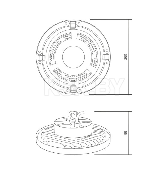 Светильник промышленный LED UFO IP65 150W 18000lm 5000K 175-265V 260х88 мм Gauss 821536350 (821536350) 