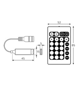 Контроллер RGB для светодиодной ленты LED 12V 72W Gauss Basic BT610