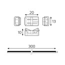 Набор коннекторов (2 клипсы, провод 30 мм, 8-10 мм, IP20) Gauss Basic BT401 (BT401) 