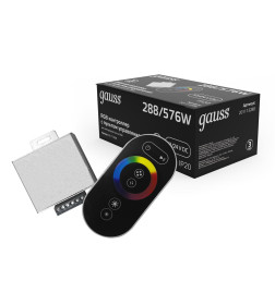 Контроллер RGB для светодиодных лент 288W/576W 12V/24V 24А IP20 с сенсорным пультом (чёрный) Gauss 201113288