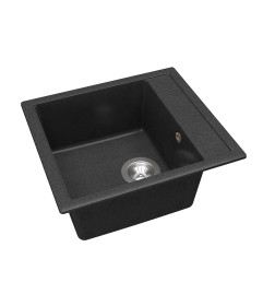 Мойка AquaSanita Rock SQR 100 601 AW black metallic