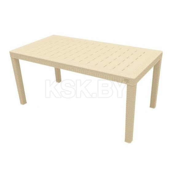 Стол пластиковый большой 1532x789x701 мм (сливочный) Rattan InGreen ING6184СЛВ (ING6184СЛВ) 