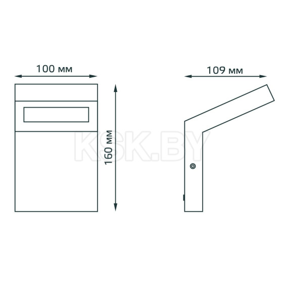 Светильник садово-парковый 10W, 600lm, 4000K, 100х109х160 мм, IP54, LED Gauss Electra GD109 (GD109) 