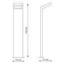Светильник садово-парковый столб 10W, 600lm, 4000K, 134х137х580 мм, IP54 LED Gauss Electra GD110 (GD110) 