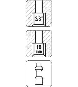 Соединение с внутренней резьбой 3/8" YATO