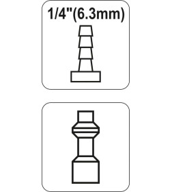 Соединение-штуцер под шланг 6мм YATO