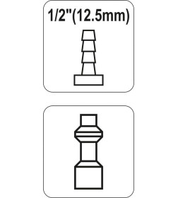 Соединение-штуцер под шланг 12,5мм YATO