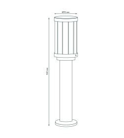 Светильник садово-парковый столб E27, Max.60W, 170-240V/50Hz, IP 54 105х500 мм Gauss Vega GD023