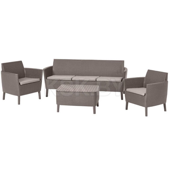 Набор садовой мебели Keter Salemo 3 seater set, капучино (253237) 