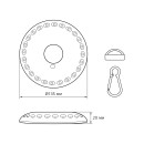 Фонарь кемпинговый Gauss модель GFL003 24LED 300lm  3xAA белый магнит и карабин LED  (GF003) 