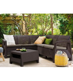 Набор пластиковой садовой мебели Keter Corfu Relax Set (коричнивый)