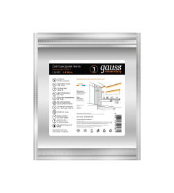 Лента Gauss LED Elementary 2835/60 12V 4.8W 3000K 8mm IP66 5m (ZIP bag) 