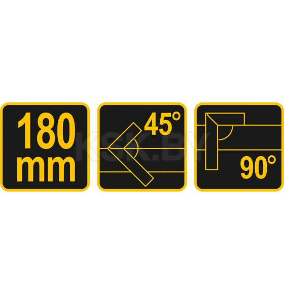 Угольник 180мм. для плотника и столяра VOREL (18530) 