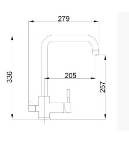 Смеситель для кухни  с подключением фильтра Haiba HB76820