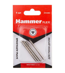 Боры алмазные для мини-дрели (4 шт.) Hammer Flex 623073