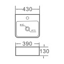 Раковина накладная Aquaceramika WAVE AC525D (AC525D) 